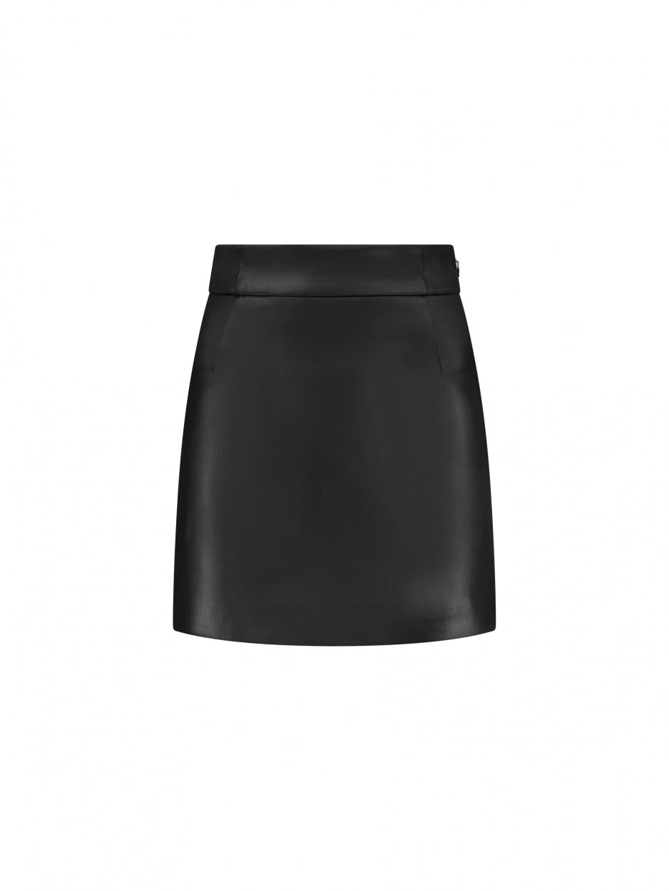black high waisted mini skirt